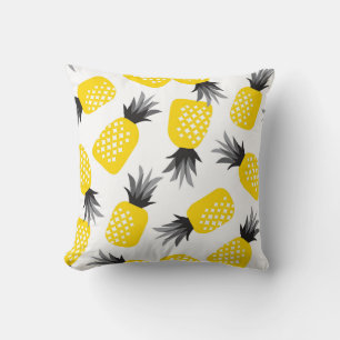 Cojín Decorativo Textura de piña, patrón de verano vintage.