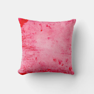 Cojín Decorativo Textura de pintura grunge rosa rojo