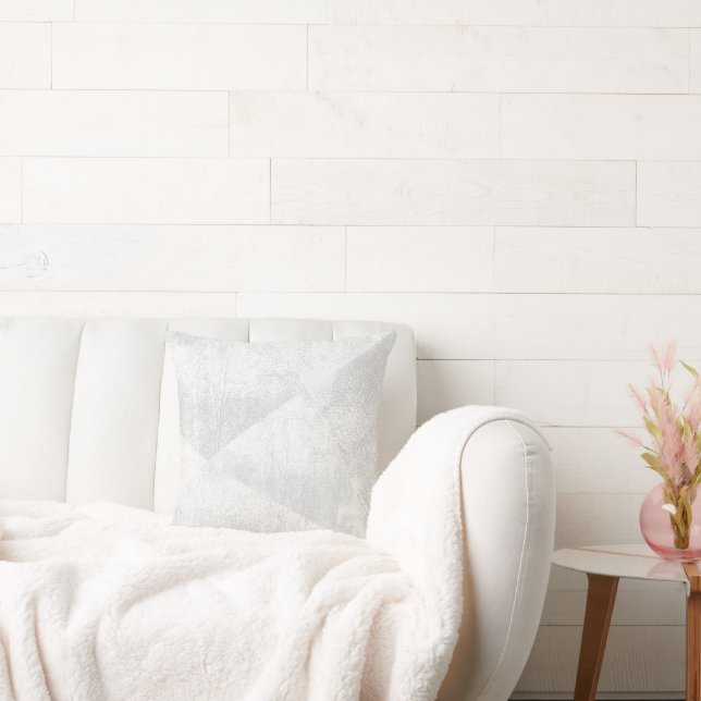 Cojín Decorativo Textura de tinta geométrica mínima blanca/gris (Sofá)