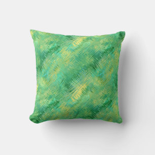 Cojín Decorativo Textura de vidrio verde esmeralda