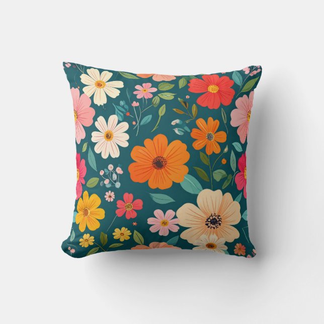 Cojín Decorativo textura floral (Anverso)