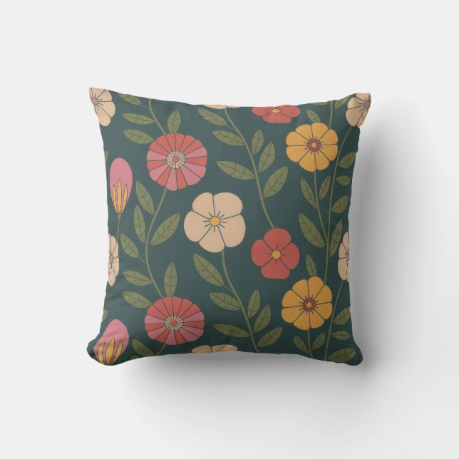Cojín Decorativo textura floral (Anverso)