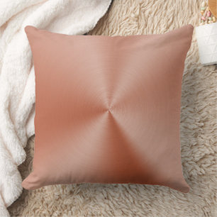 Cojín Decorativo Textura Metálica Abstracta de Oro Rosa Moderno