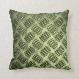 Cojín Decorativo Textura metalizado a cuadros del suelo del acero