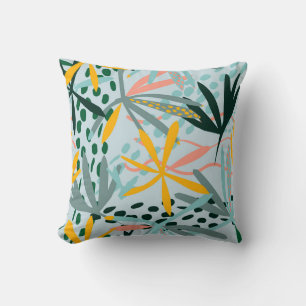 Cojín Decorativo Textura sin costura tropical con hojas de palma, r