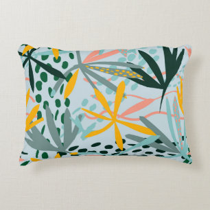 Cojín Decorativo Textura sin costura tropical con hojas de palma, r