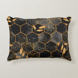 Cojín Decorativo Textura sin soldadura de hexágono de mármol con ho