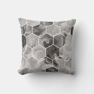 Cojín Decorativo Textura sin soldadura de hexágono de mármol con pa