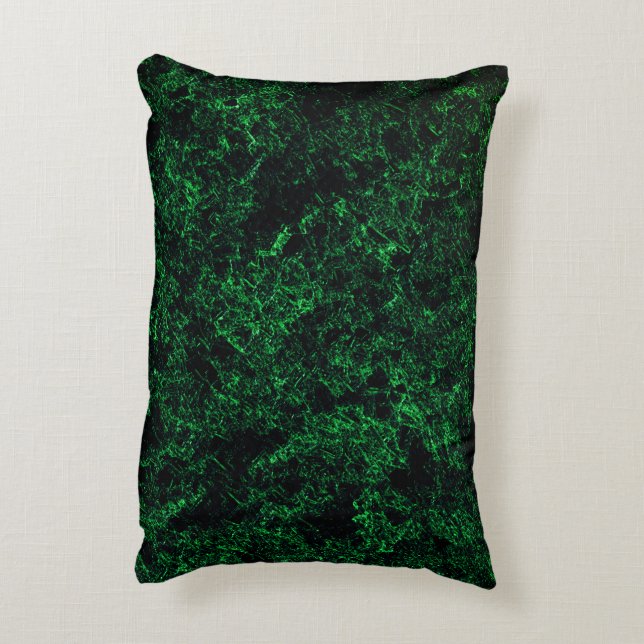 Cojín Decorativo Textura verde oscuro, esponja destruida o corroída (Atrás (Vertical))