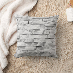 Cojín Decorativo Texturas de Piedra Blanca Serie de Diseño 3