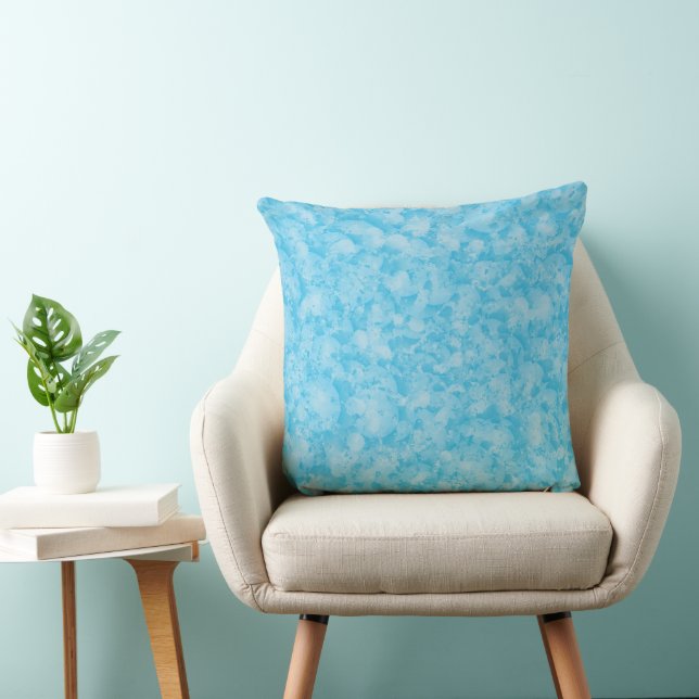 Cojín decorativo texturizado azul y turbio (Silla)