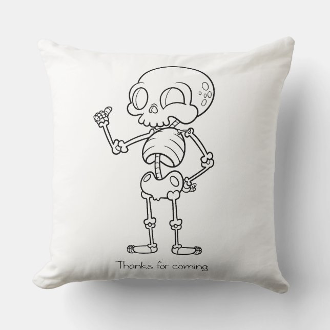 Cojín Decorativo Thanks for coming skull (Anverso)