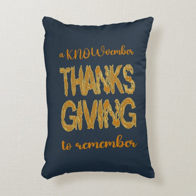 Cojín Decorativo Thanksgiving | A KNOWvember To Remember (Frente (Vertical))
