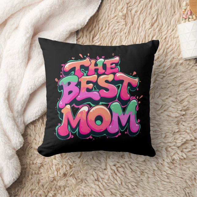Cojín Decorativo The best mom style graffiti (Manta)