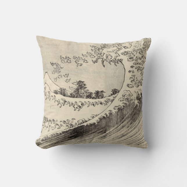 Cojín Decorativo The Big Wave (de Katsushika Hokusai) (Anverso)