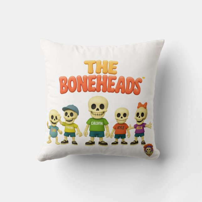 Cojín Decorativo 🦴 The Boneheads™ Throw Pillow (Reverso)