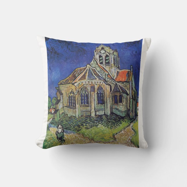 Cojín Decorativo The Church at Auvers 1890 by Vincent van Gogh (Anverso)