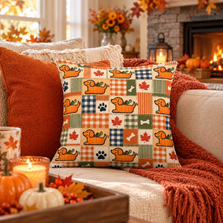 Cojín Decorativo The Goodog™ Calabaza Patchwork de Otoño