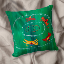 Cojín Decorativo The Horse Race Modern Fine Art Acrylic Painting