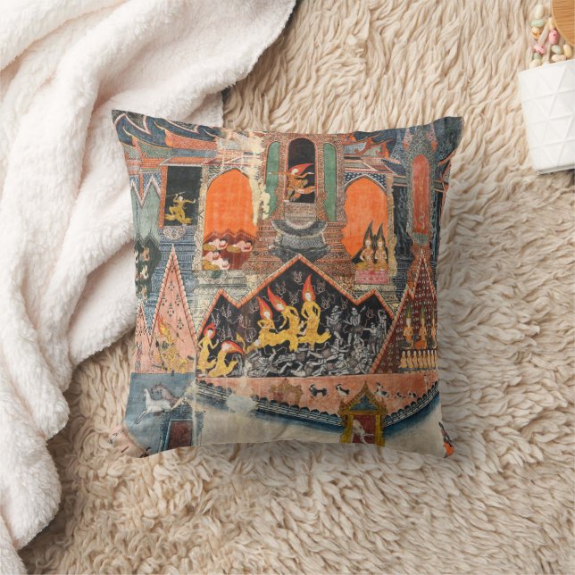 Cojín Decorativo The Wall Paintings of Vat Pa Huak (Manta)