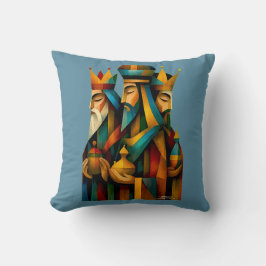 Cojín Decorativo Three Wise Men Abstract Nativity Art