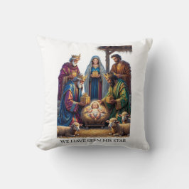 Cojín Decorativo Three Wise Men T-Shirt, Adoration Epiphany Art