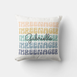 Cojín Decorativo Threenager, 3rd Birthday, Birthday Toddler Name