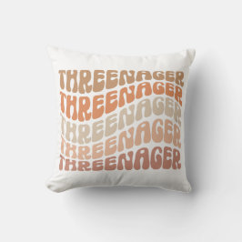 Cojín Decorativo Threenager, tercer cumpleaños, bebé de tercer cump