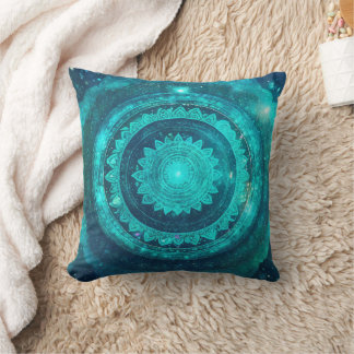 Cojín Decorativo Throat Chakra Turquoise Mandala