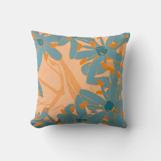 Cojín Decorativo Throw Cushion Contemporary Leaf Design in Peach