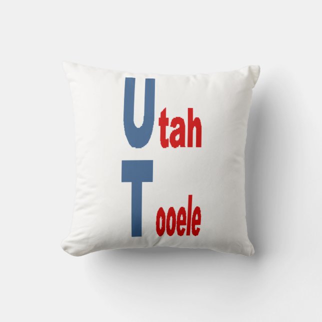 Cojín Decorativo Throw Pillow 16x16  UTAH  TOURISM (Anverso)
