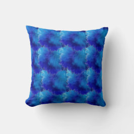 Cojín Decorativo Throw Pillow Blue art