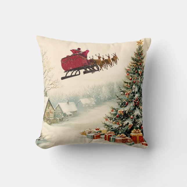Cojín Decorativo Throw Pillow Christmas is here  (Anverso)