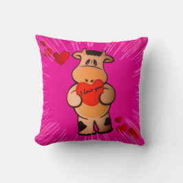 Cojín Decorativo Throw Pillow cow feelings 
