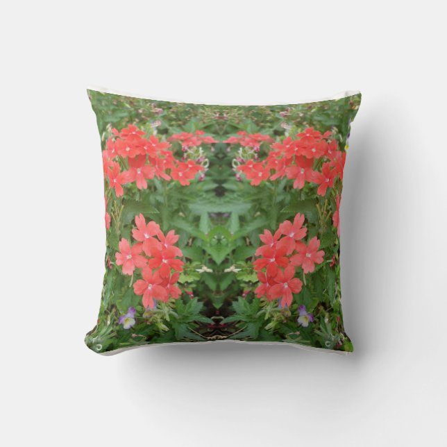 Cojín Decorativo Throw Pillow flowers  (Anverso)