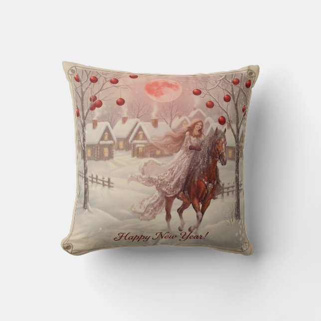Cojín Decorativo Throw Pillow "Happy New Year (Anverso)