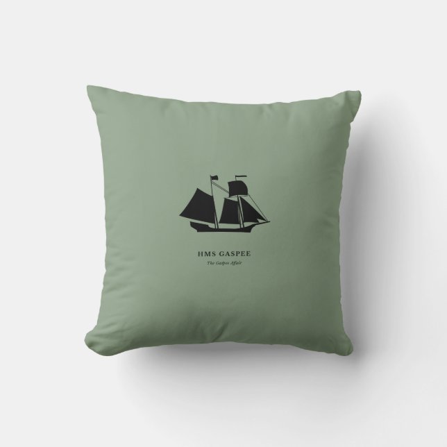 Cojín Decorativo Throw Pillow — HMS Gaspee (Anverso)