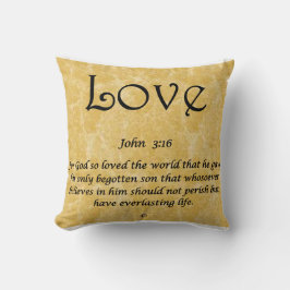 Cojín Decorativo Throw Pillow -Love John 3:16