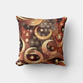 Cojín Decorativo Throw Pillow – Luxury Terracotta Celestial Moon