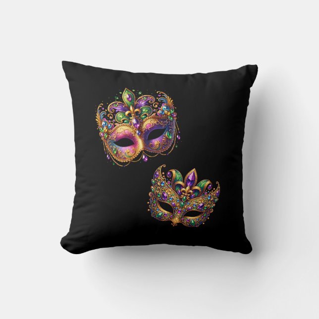Cojín Decorativo Throw Pillow Mardi Gras (Anverso)