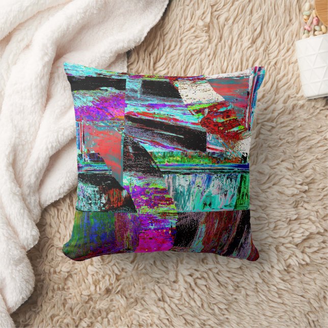 Cojín Decorativo Throw Pillow – Neon Pulse (Manta)
