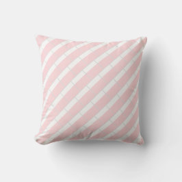 Cojín Decorativo Throw Pillow Pink & White Grey Stripe