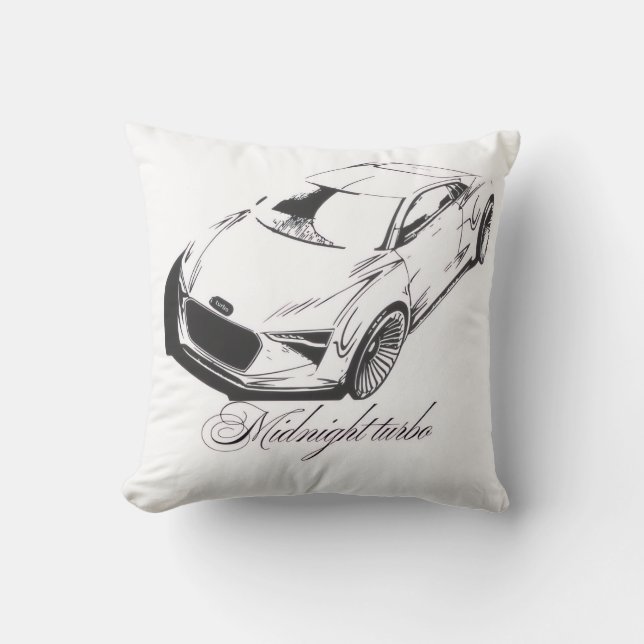 Cojín Decorativo Throw Pillow Racing Car Phone Case | Transparent  (Anverso)