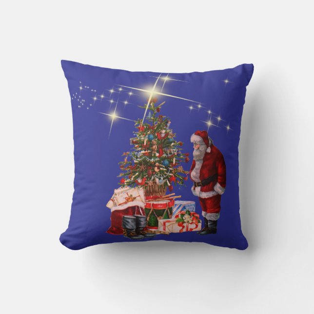 Cojín Decorativo Throw Pillow Santa Claus (Anverso)