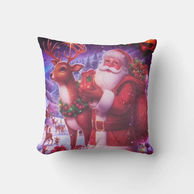Cojín Decorativo Throw Pillow Santa Claus (Anverso)