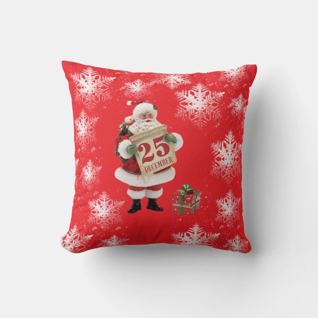 Cojín Decorativo Throw Pillow Santa Claus  (Anverso)