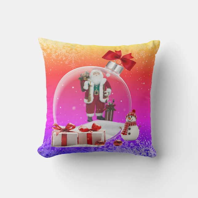 Cojín Decorativo Throw Pillow Santa Claus  (Anverso)