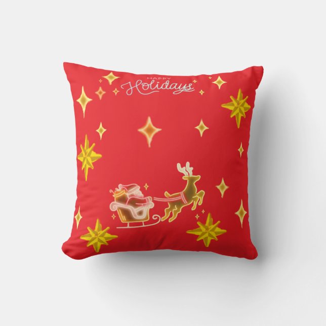 Cojín Decorativo Throw Pillow Santa Clause  (Anverso)