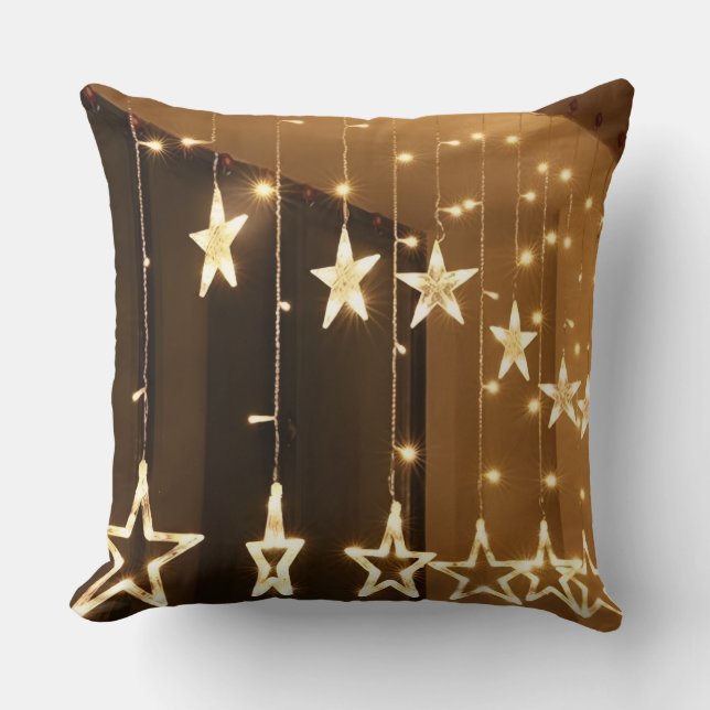 Cojín Decorativo Throw Pillow shining star Light Glow of Warm Deam✨ (Anverso)