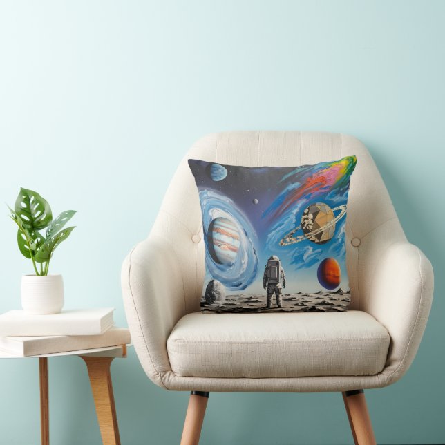 Cojín Decorativo Throw Pillow, space man (Silla)